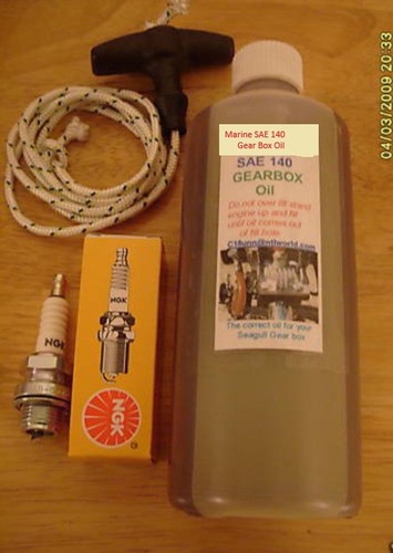 Outboard engine gear box oil - box,